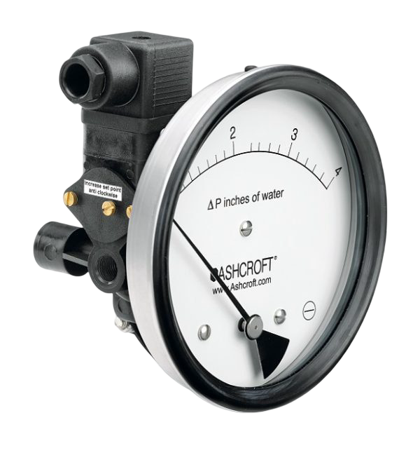 Cleanroom differential pressure gauge